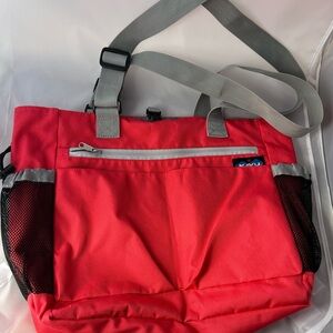 Kavu Salmon and Gray Tote Bag